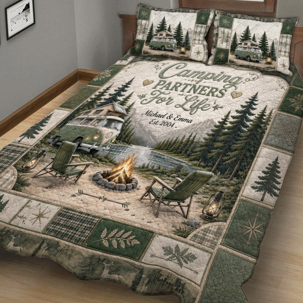 Camping-Partner fürs Leben - Personalisierbares Camping-Decken-Set