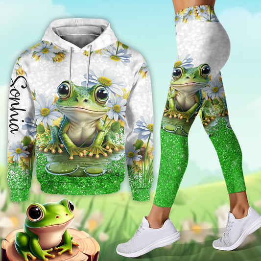 Just A Girl Who Loves Frogs - Personalized Frog Hoodie and Leggings