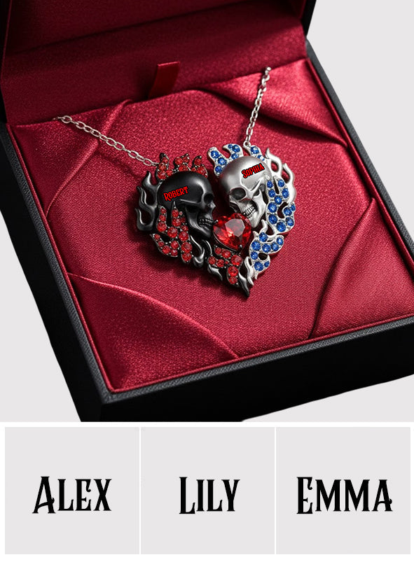 You & Me We Got This - Personalized Skull Custom Shaped Pendant Necklace