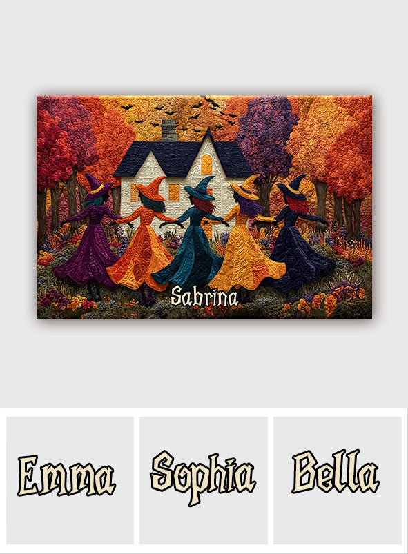 Dancing Witches - Personalized Witch Doormat
