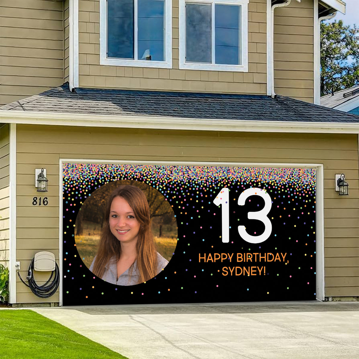 Happy Birthday - Personalized Birthday Garage Door Banner