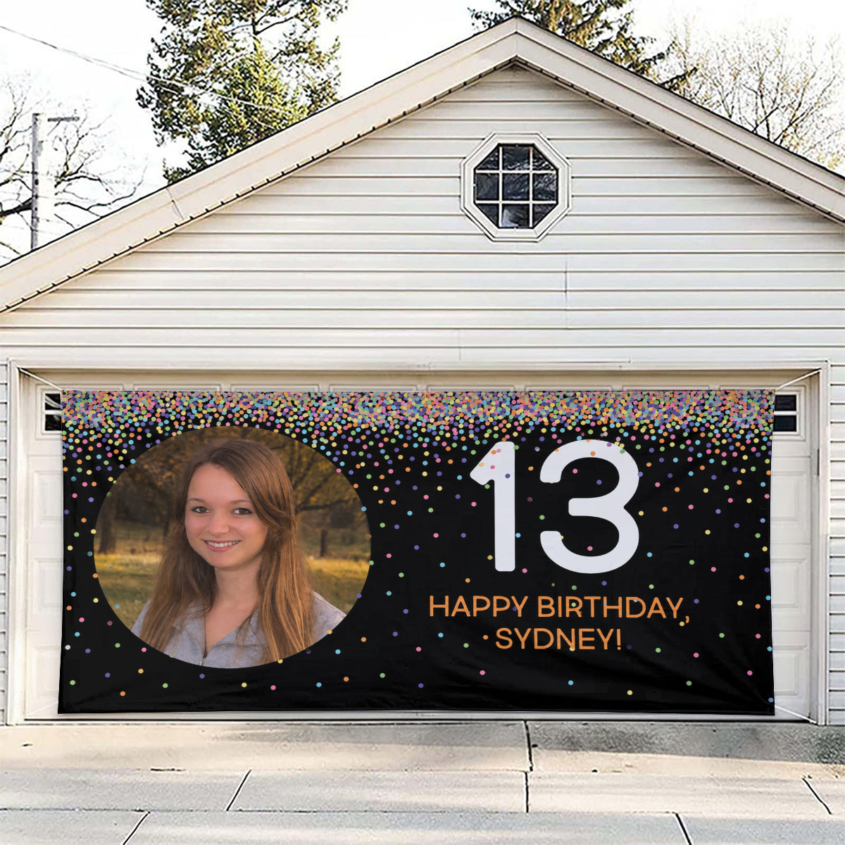 Happy Birthday - Personalized Birthday Garage Door Banner