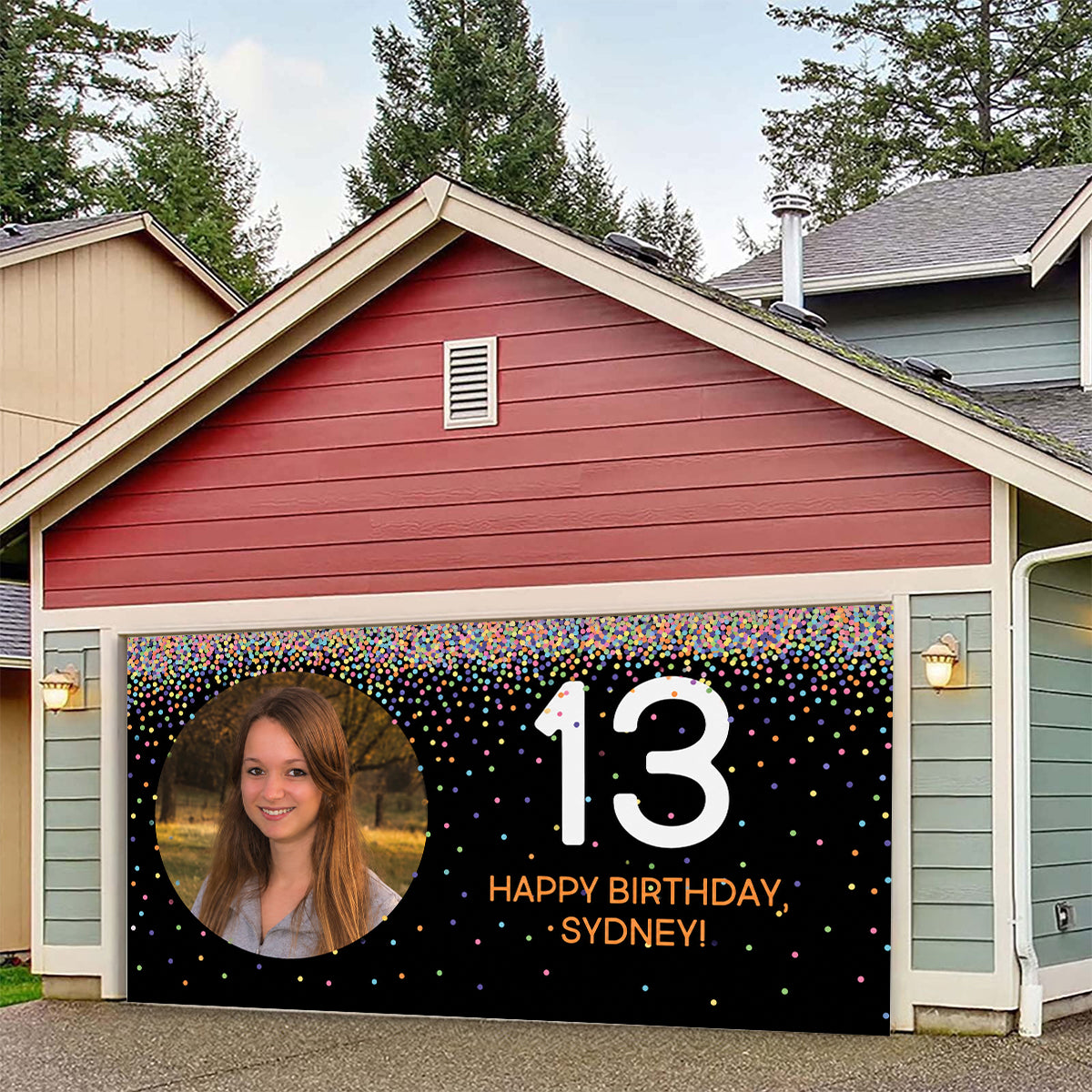Happy Birthday - Personalized Birthday Garage Door Banner