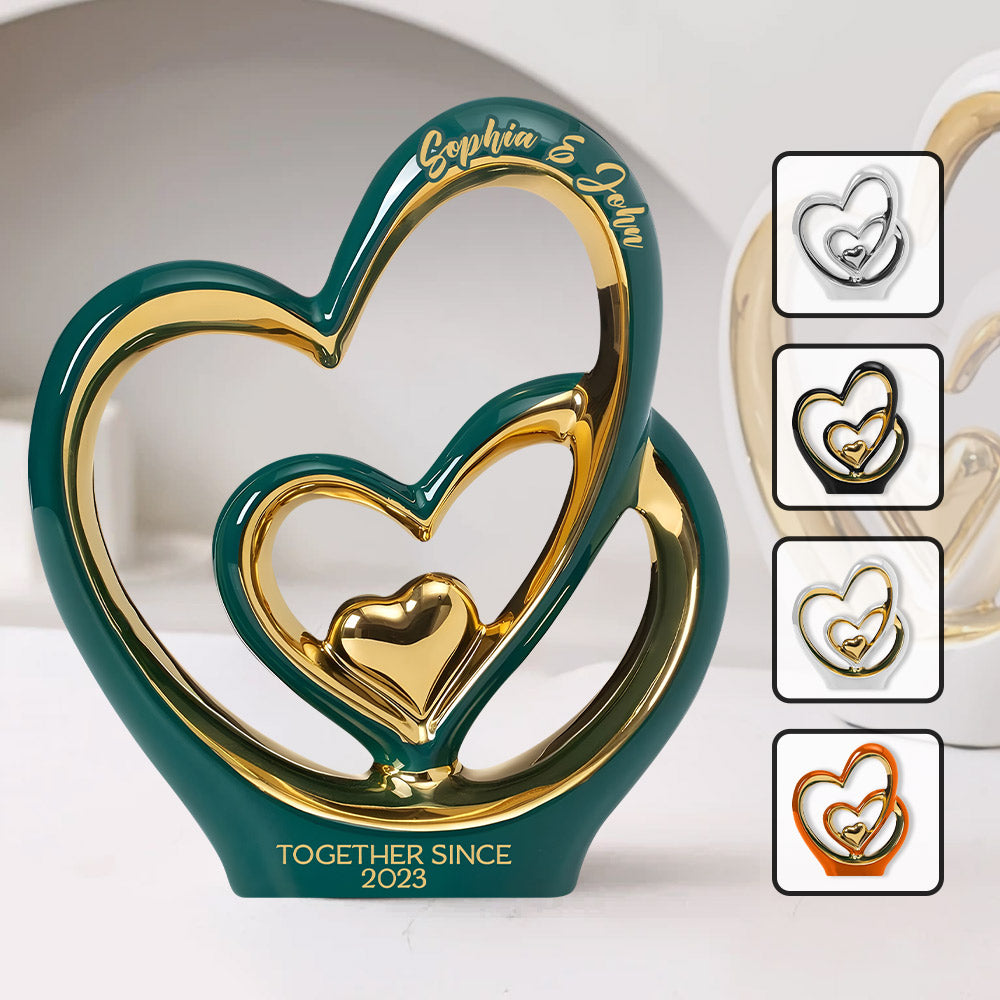 „Du und ich, wir schaffen das“ – personalisierte Acrylplakette in individueller Form für Paare