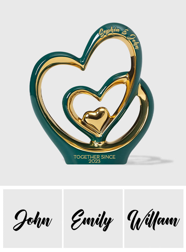 „Du und ich, wir schaffen das“ – personalisierte Acrylplakette in individueller Form für Paare