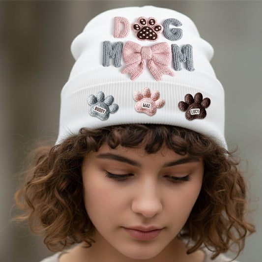 Dog Mom - Personalized Dog Beanie Hat
