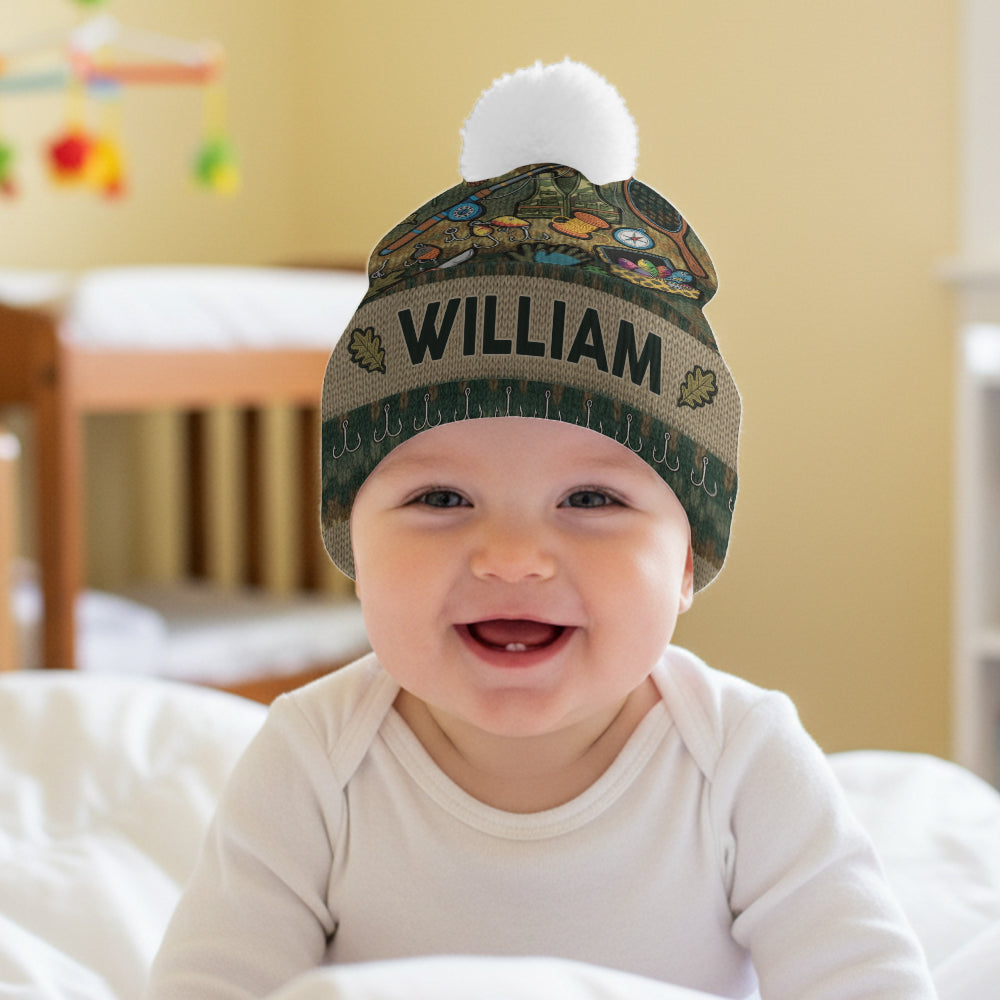 Love Fishing - Personalized Fishing Beanie Hat