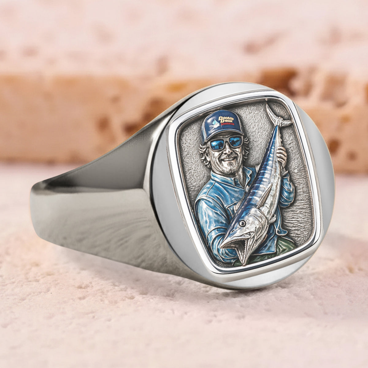 Gone Fishing - Personalized Fishing Signet Ring