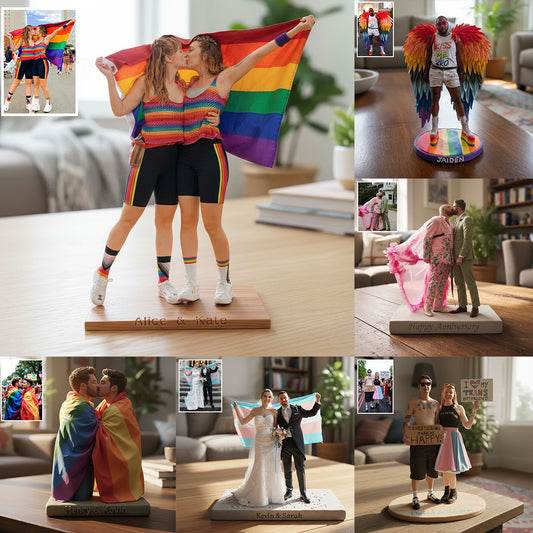 Personalisierte Foto-Paar Geschenk - Individuelle LGBT Unterstützung Acrylplakette