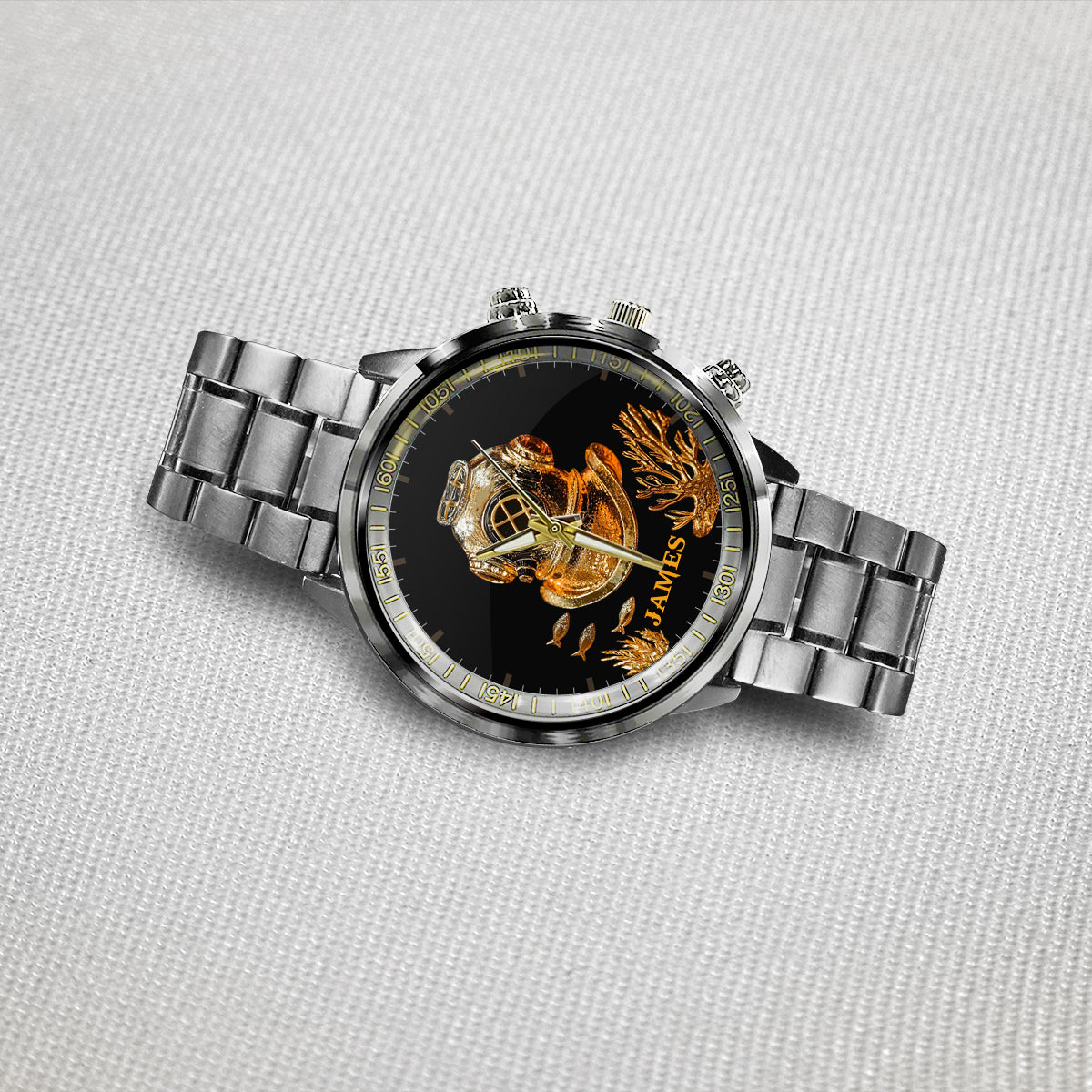 Ich liebe Tauchen – personalisierte Taucher-Handuhr