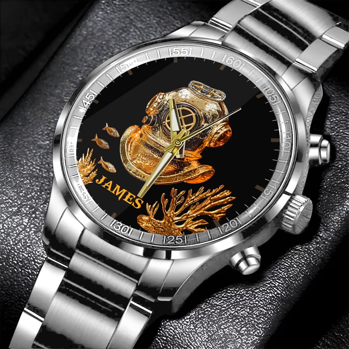 Ich liebe Tauchen – personalisierte Taucher-Handuhr