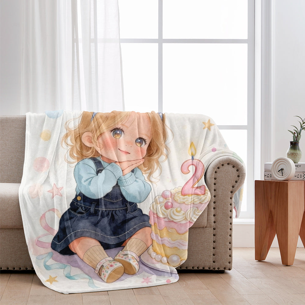 Alles Gute zum Geburtstag - Personalisierte Kinderdecke
