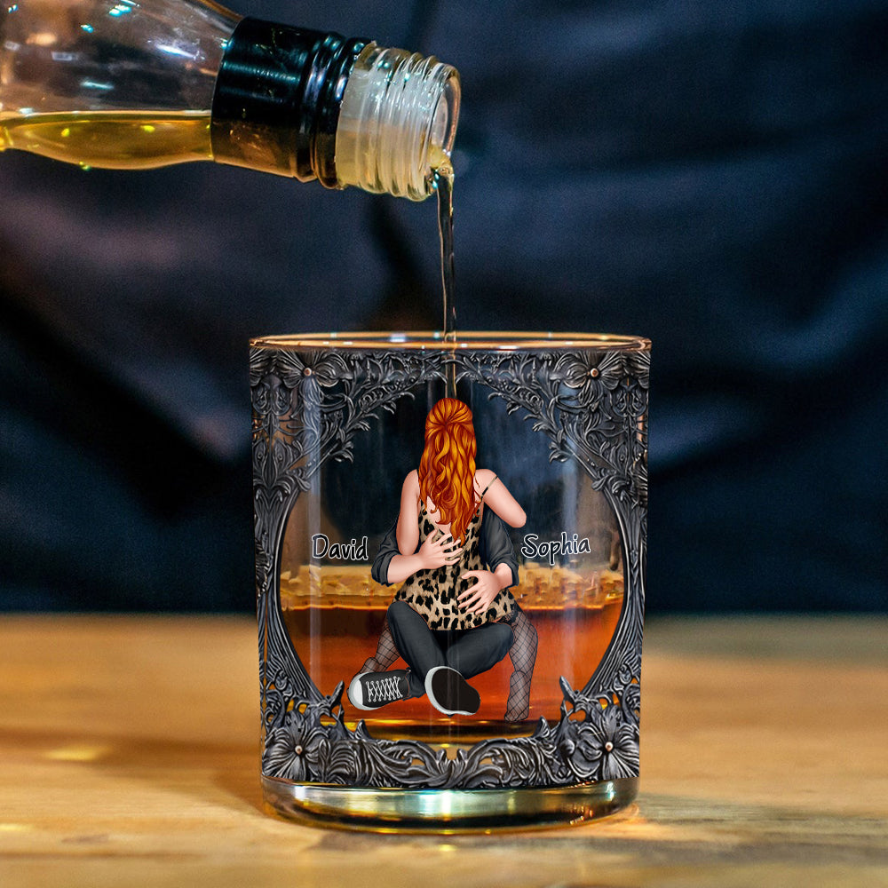 Ich verspreche, immer an deiner Seite zu sein – personalisiertes Whiskyglas für Paare
