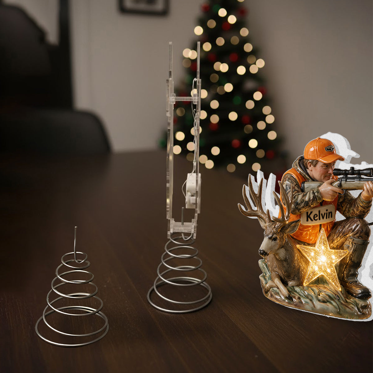 It's Hunting Time - Personalized Hunting LED Light Tree Topper