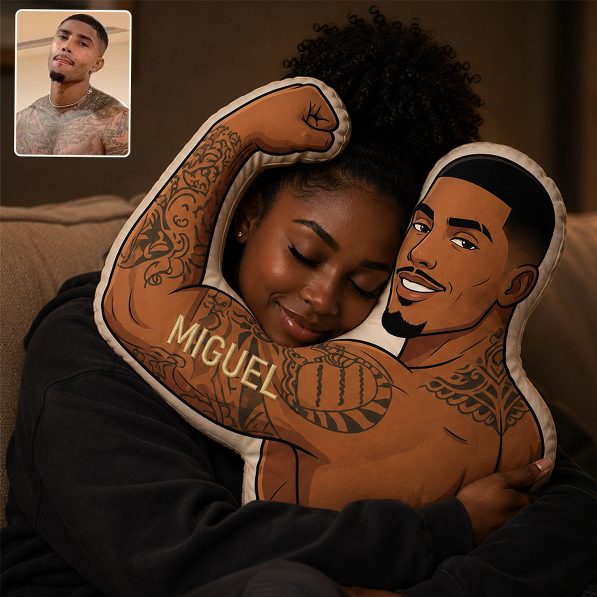 Lustiges Geschenk für Paare - Personalisierte Würzige Premium Kunstfellkissen