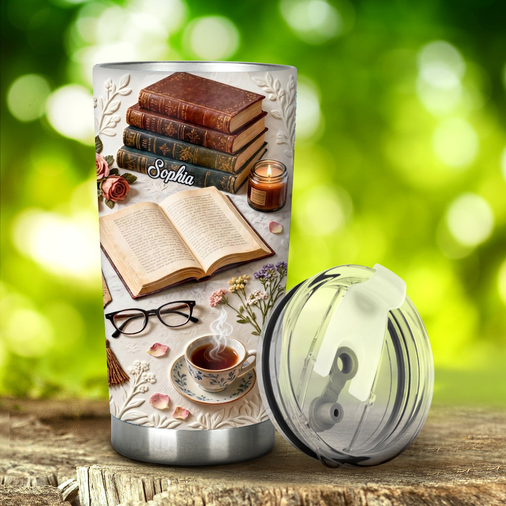 Just A Girl Who Loves Books - Personalized Book Tumbler
