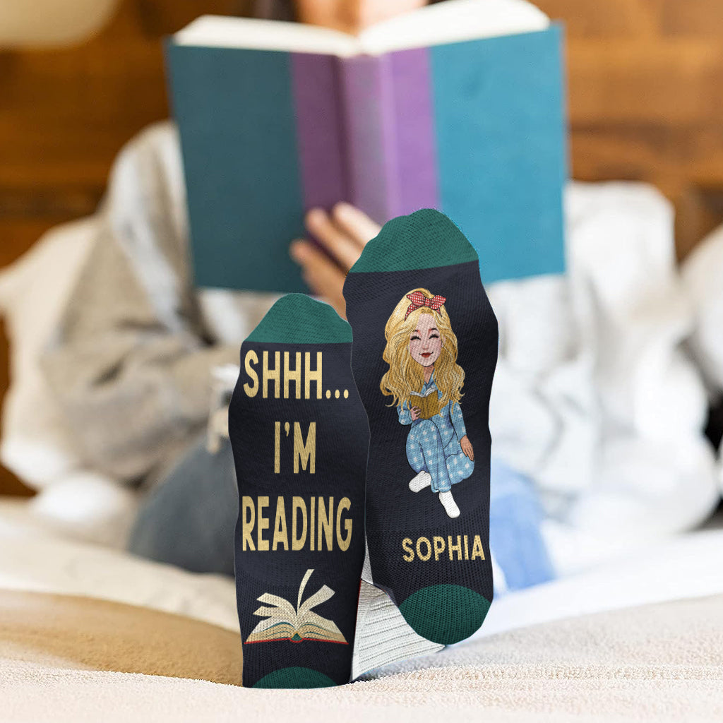 Pssst, ich lese – personalisierte Buchsocken