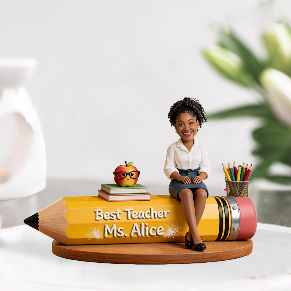 Teacher Gift, Best Gift for Teacher - Personalized Teacher Custom Shaped Acrylic Plaque