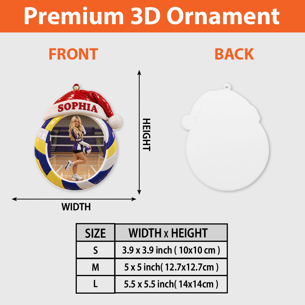 Love Volleyball - Personalized Volleyball Premium 3D Ornament