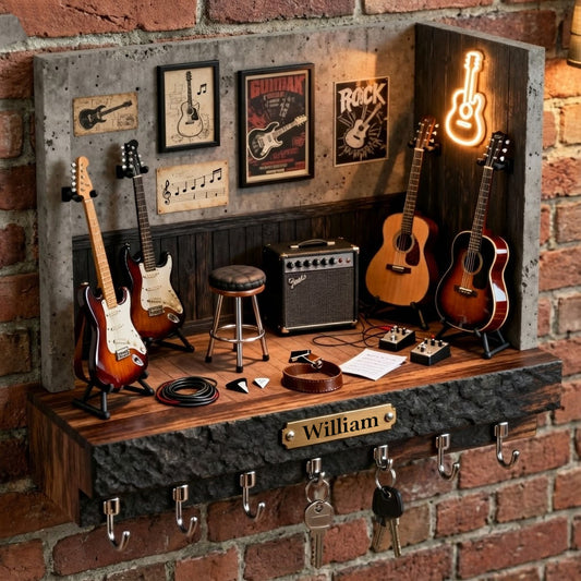 Guitarist - Personalized Guitar Custom Shaped Hanging Rack