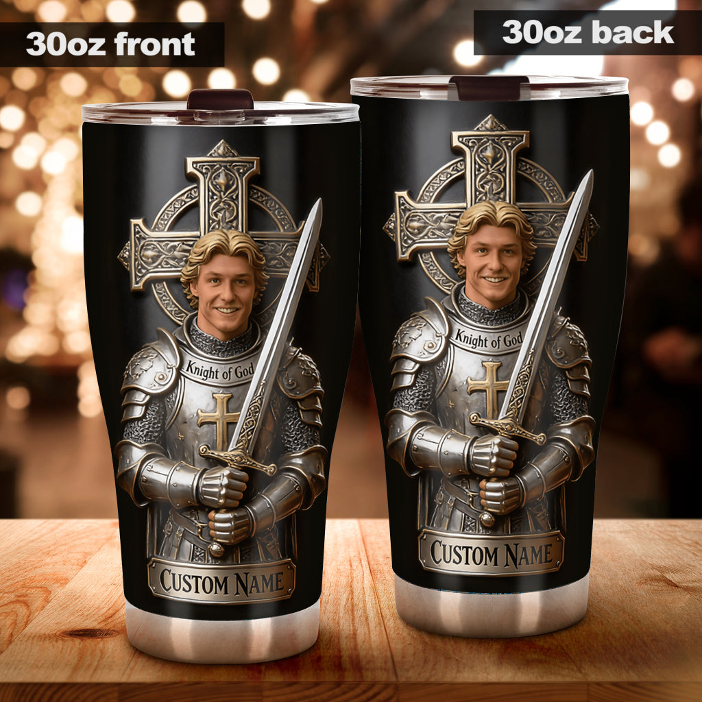 Knight Of God - Personalized Christian Tumbler