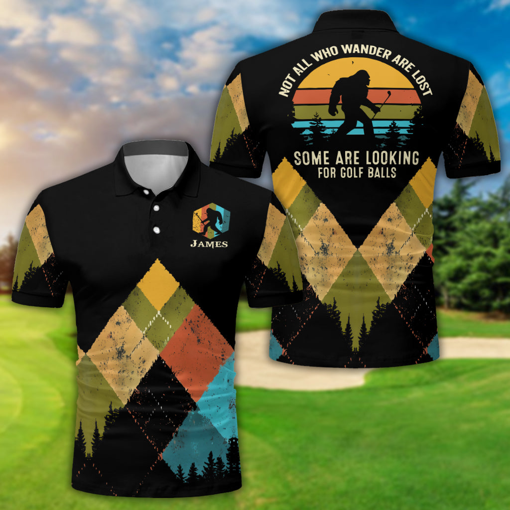 Auf der Suche nach Golfbällen - Personalisiertes Golf-Poloshirt