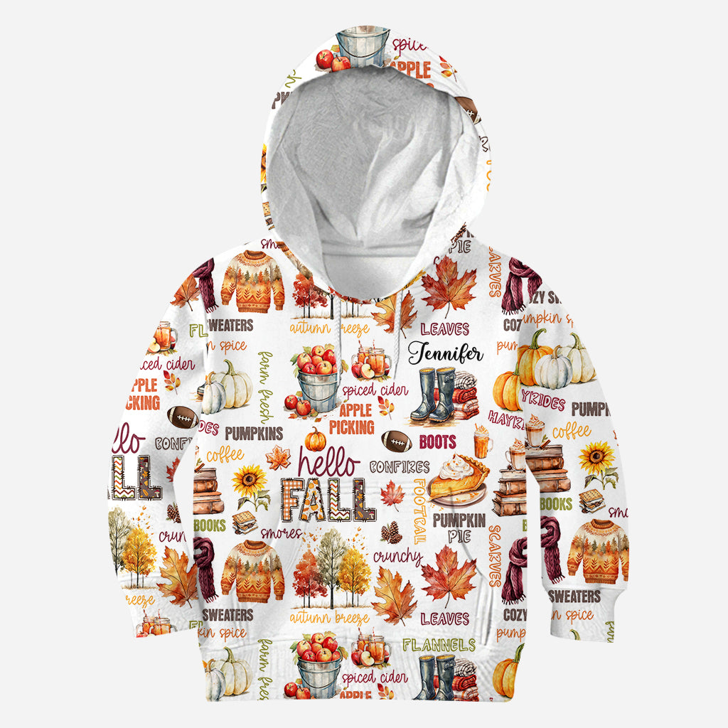 Hello Fall - Personalized Autumn All Over Shirt