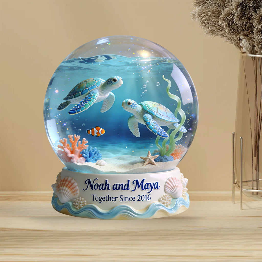 Turtle Couple - Personalized Turtle Custom Shaped Acrylic Plaque