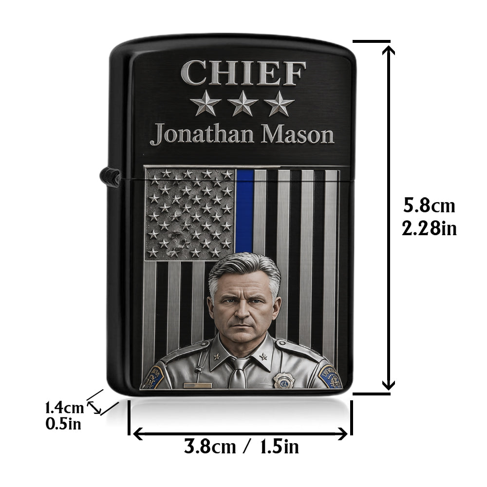 Einzigartiges Geschenk für Polizeibeamte - Personalisierter Feuerzeug