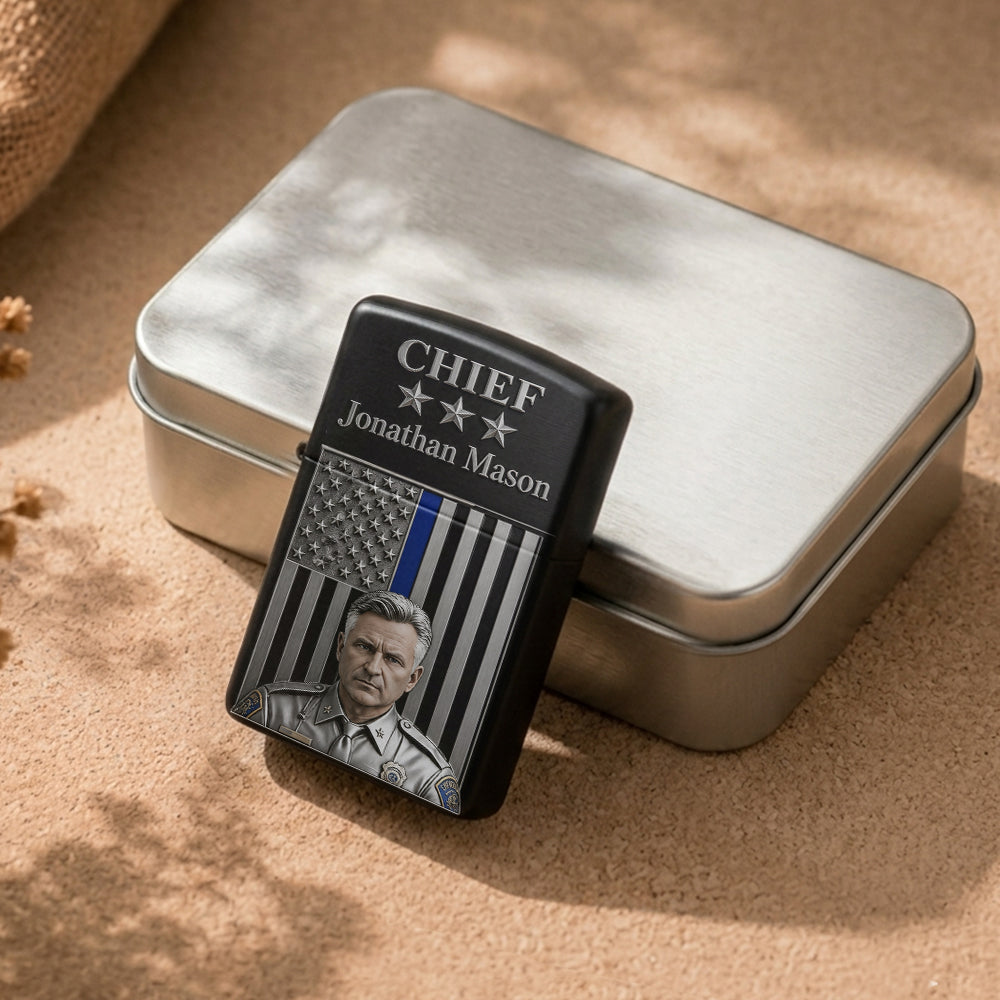 Einzigartiges Geschenk für Polizeibeamte - Personalisierter Feuerzeug