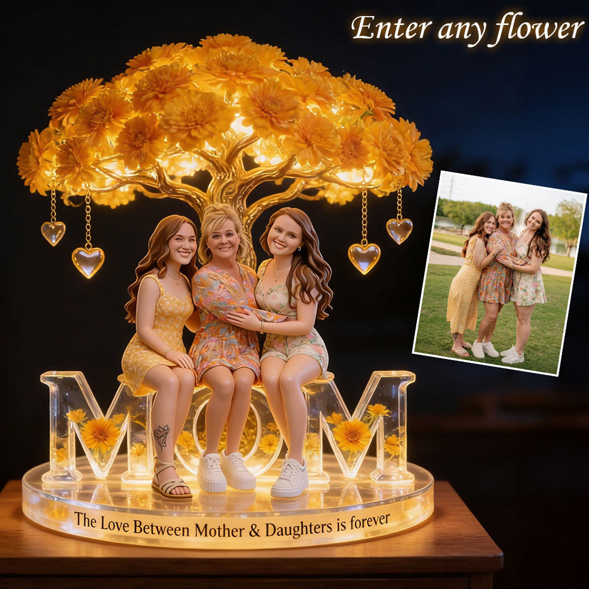 Best Mom Nana Grandma Ever - Personalized Mother Acrylic LED Night Light