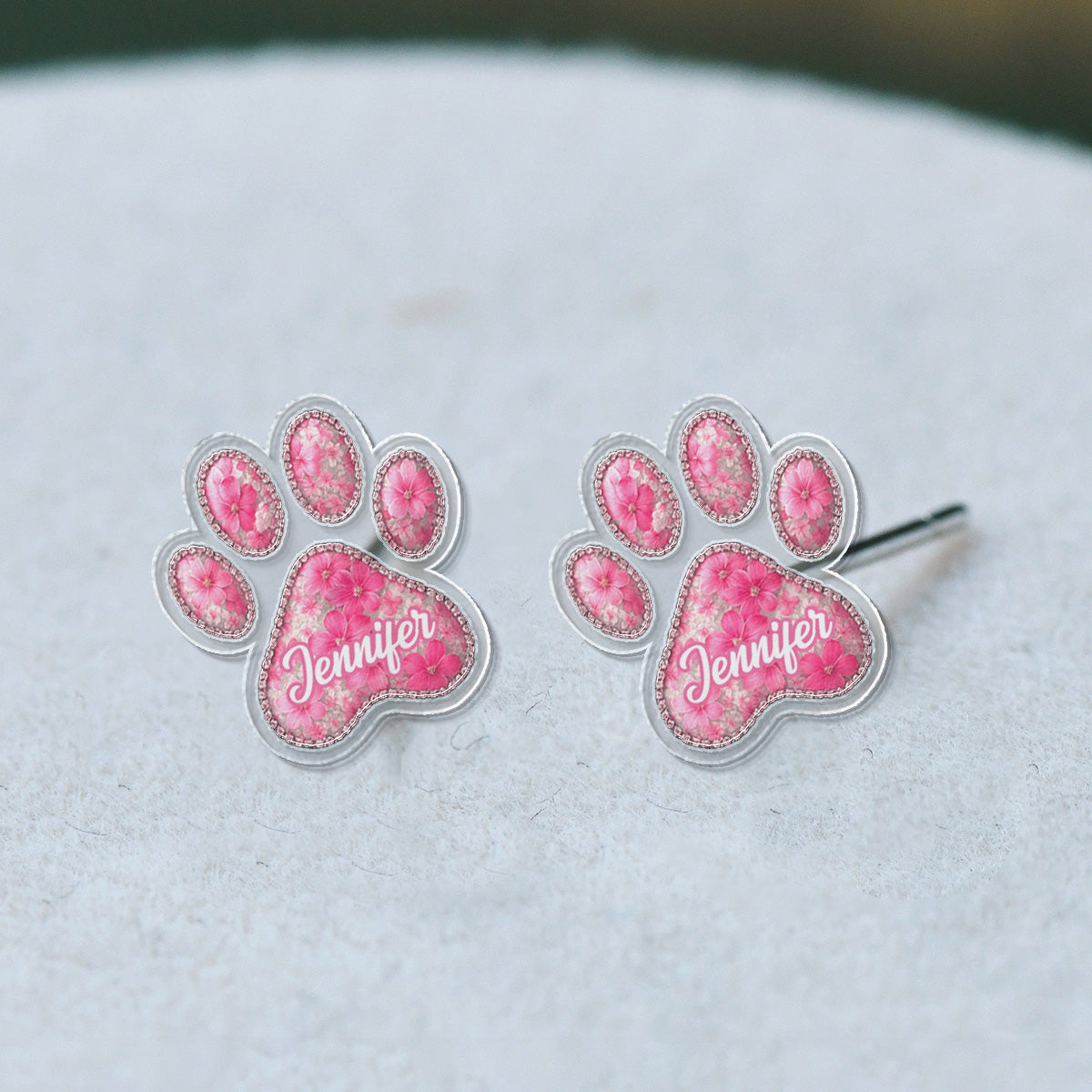 Dog Lover - Personalized Dog Transparent Stud Earrings