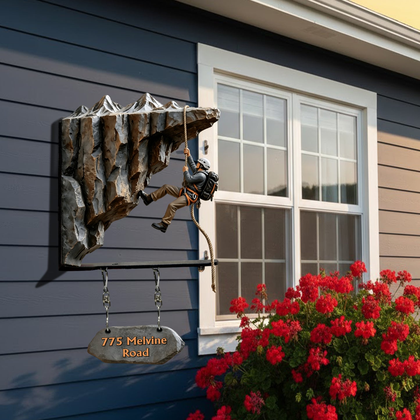 Mountain Climbing Adventure - Personalized Rock Climbing Wooden Wall Mount Sign