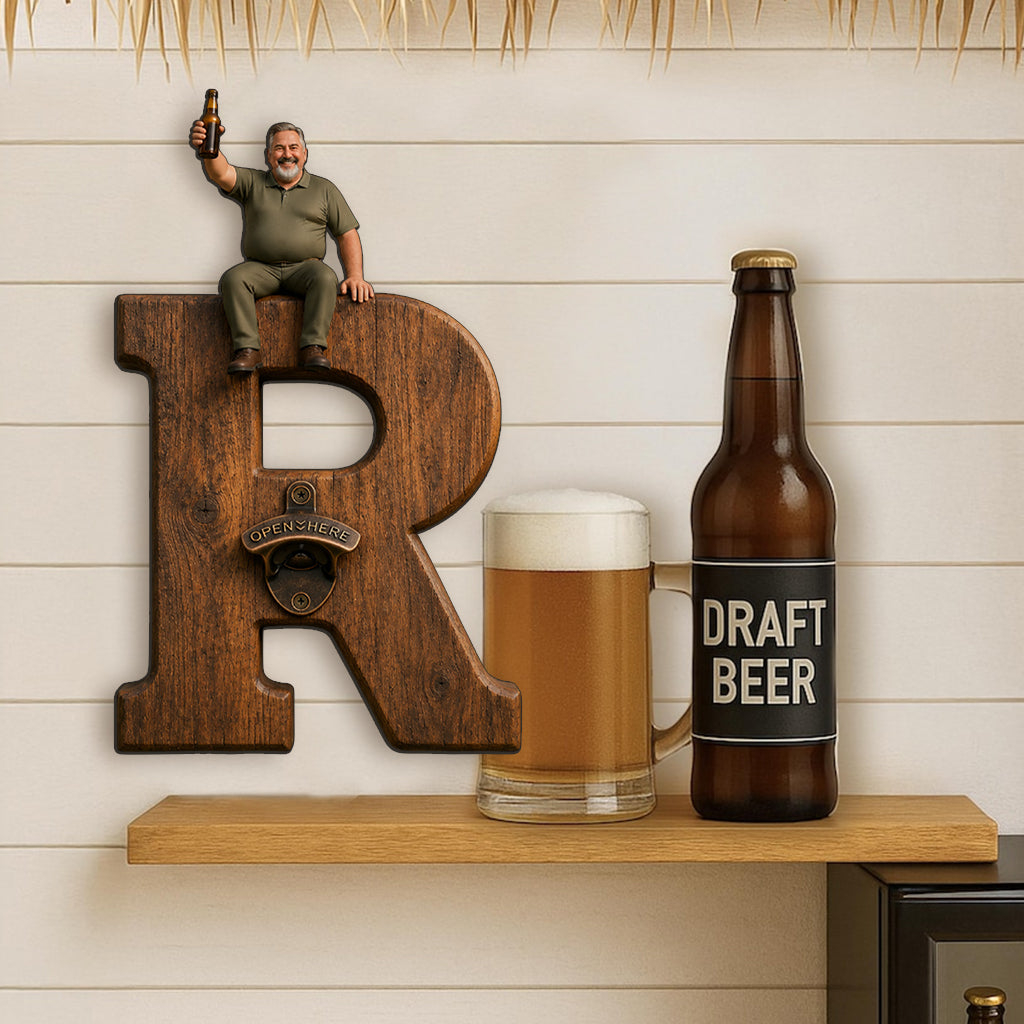 Crack & Cheers - Personalisierter Bier Wandflaschenöffner