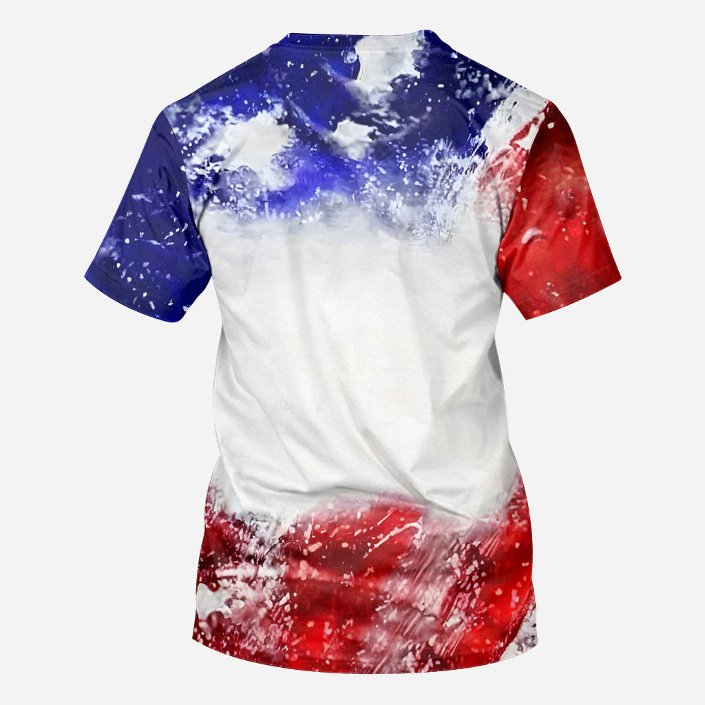 Highland-Rind-Shirt zum 4. Juli – Personalisiertes Highland-Rind-Shirt mit Allover-Print