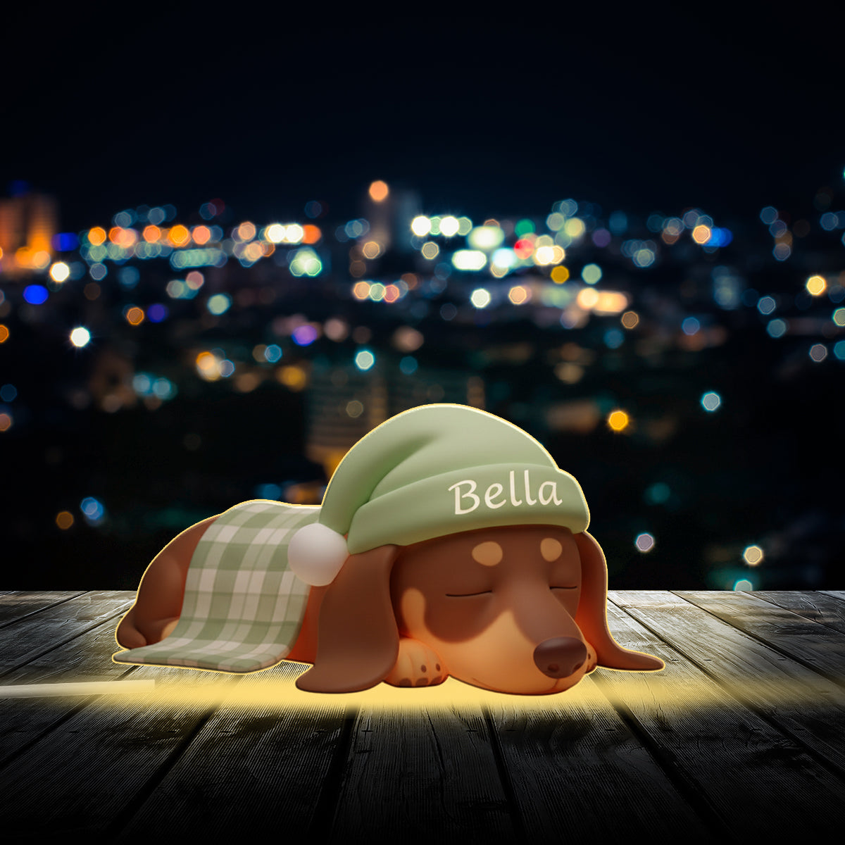 Individuell gestaltbar nach Ihren Fotos – Personalisierte LED-Nachtleuchte für Hunde aus Acryl