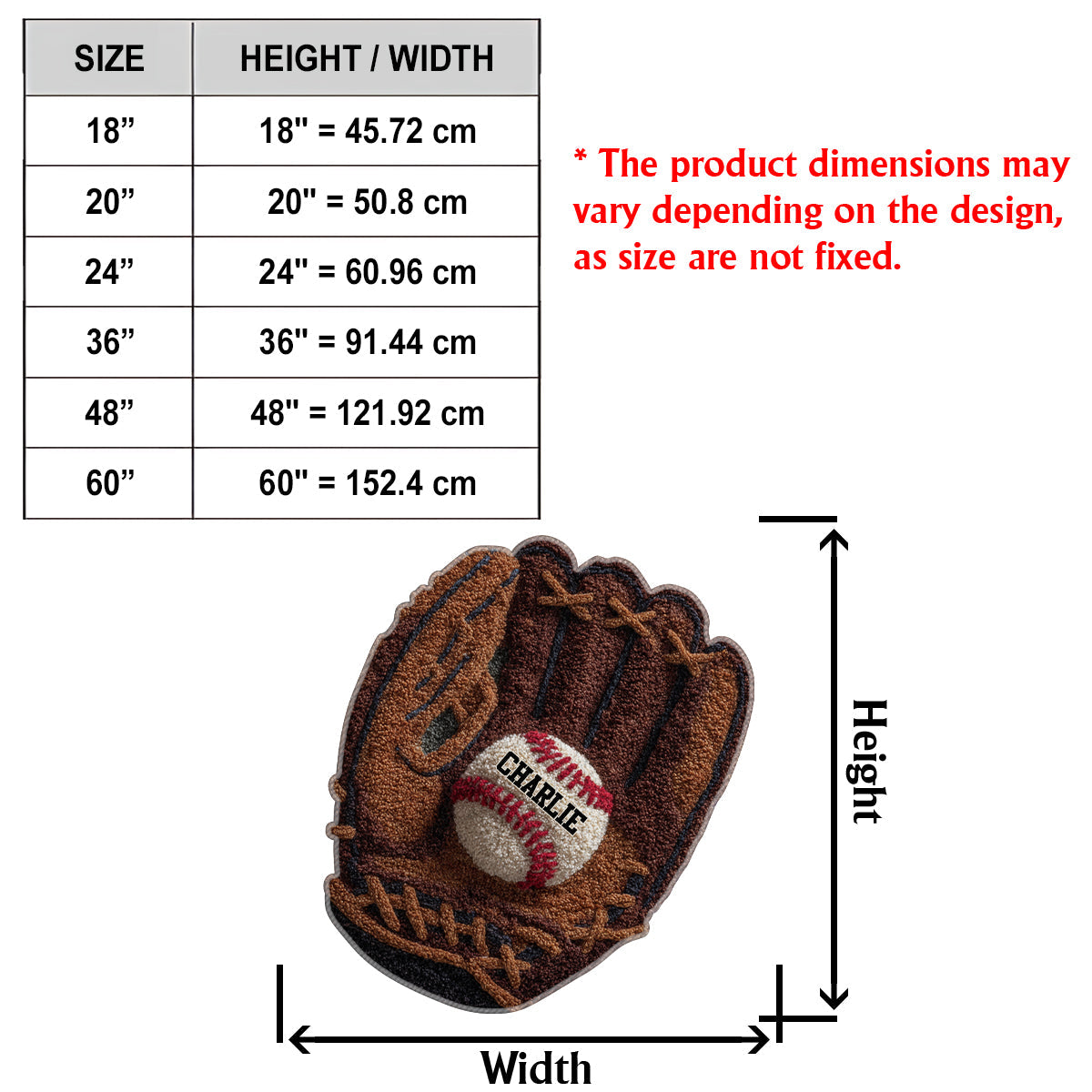 Spieltag - Personalisierter, rutschfester Baseball-Teppich