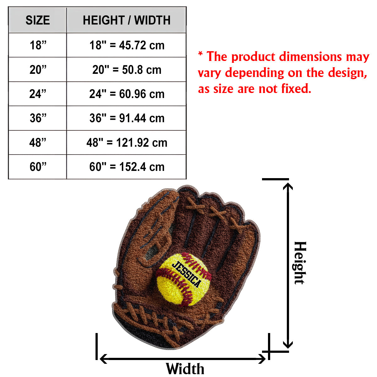 Softball-Fan – Personalisierter, rutschfester Softball-Teppich