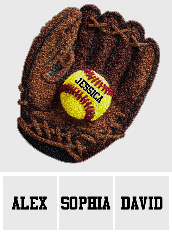 Softball-Fan – Personalisierter, rutschfester Softball-Teppich