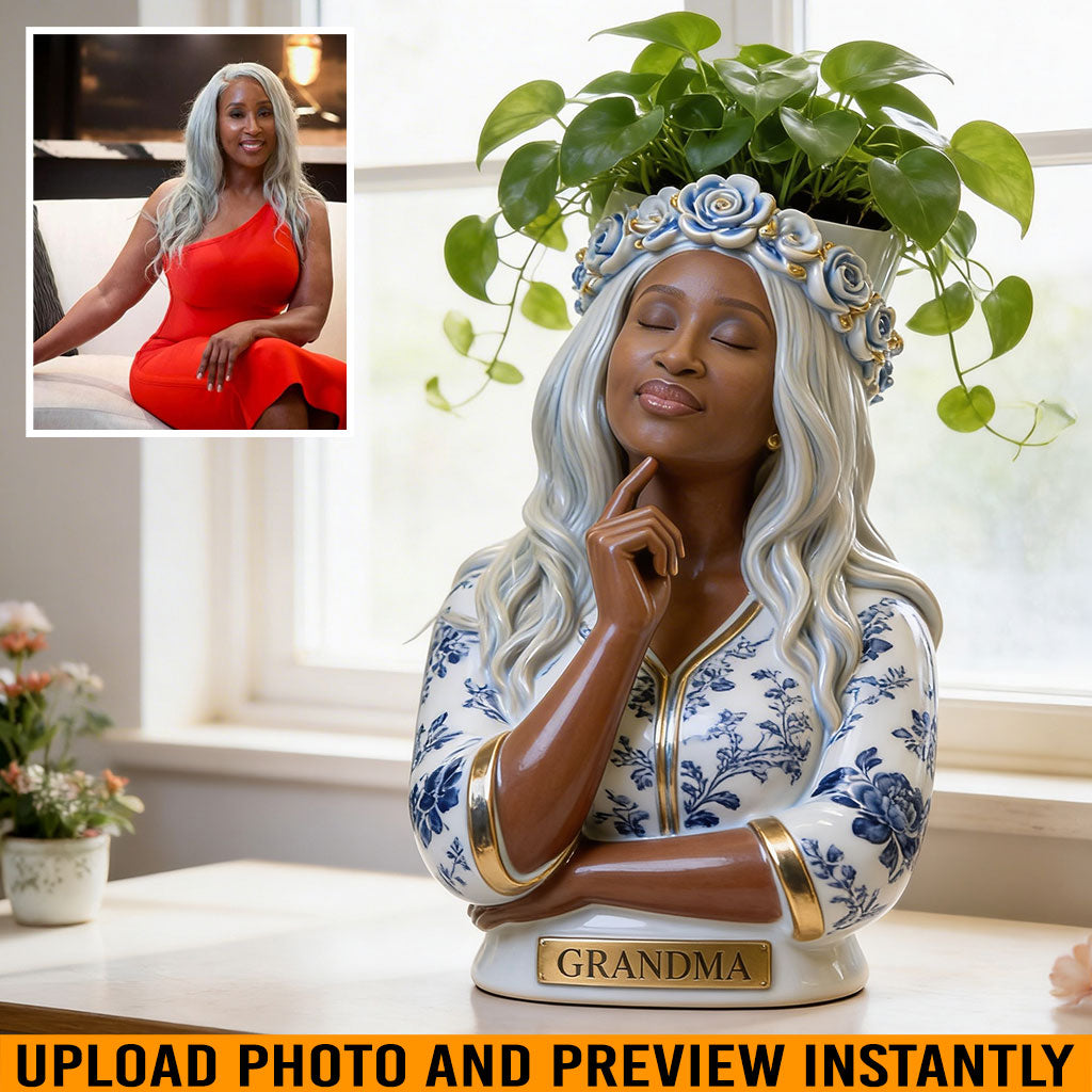 Custom Any Photo Best Gift For Mom/Grandma - Personalized Mother Acrylic Pot