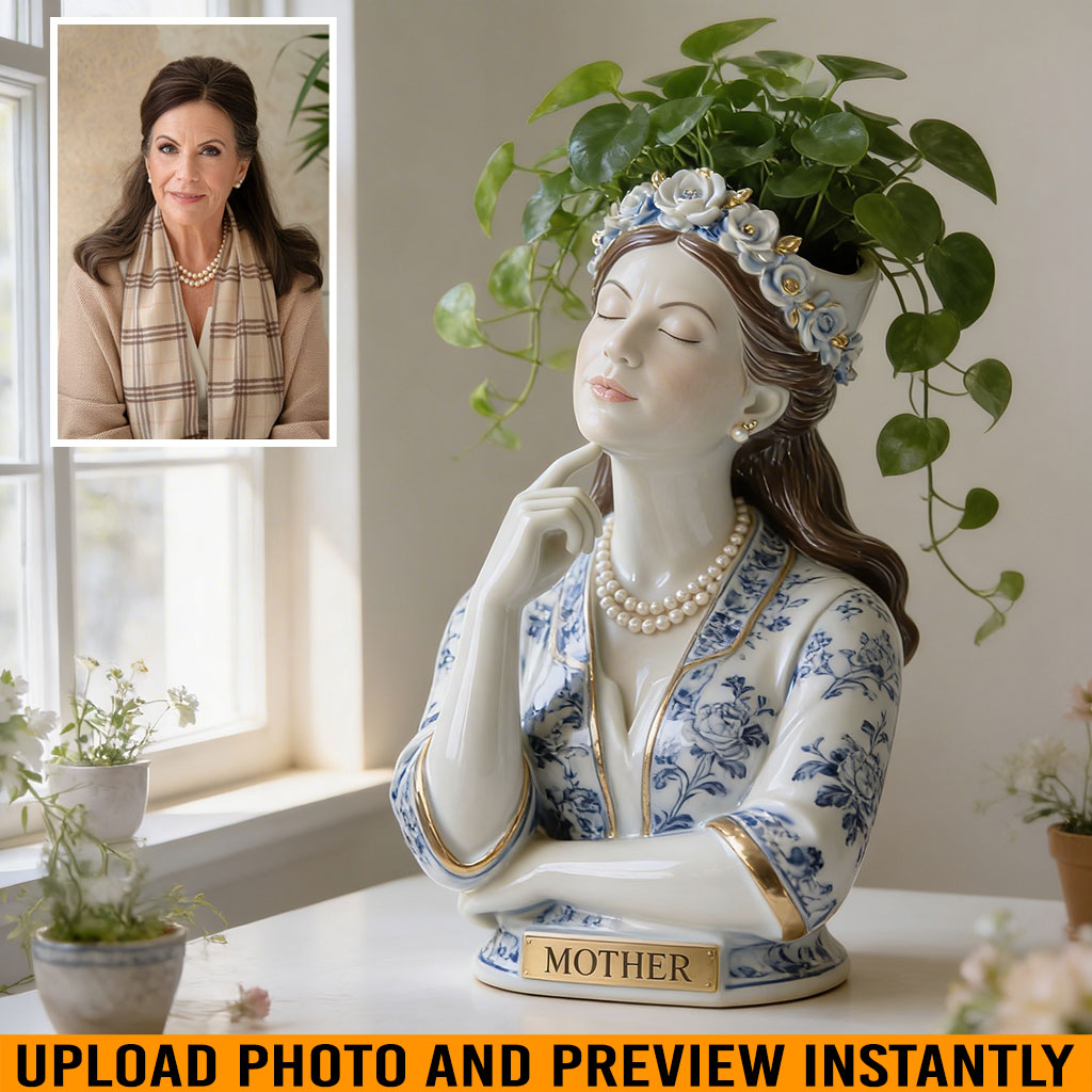 Custom Any Photo Best Gift For Mom/Grandma - Personalized Mother Acrylic Pot