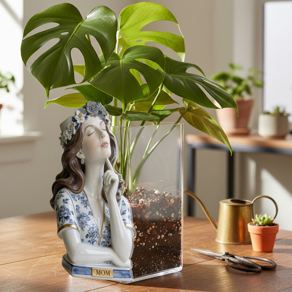 Custom Any Photo Best Gift For Mom/Grandma - Personalized Mother Acrylic Pot