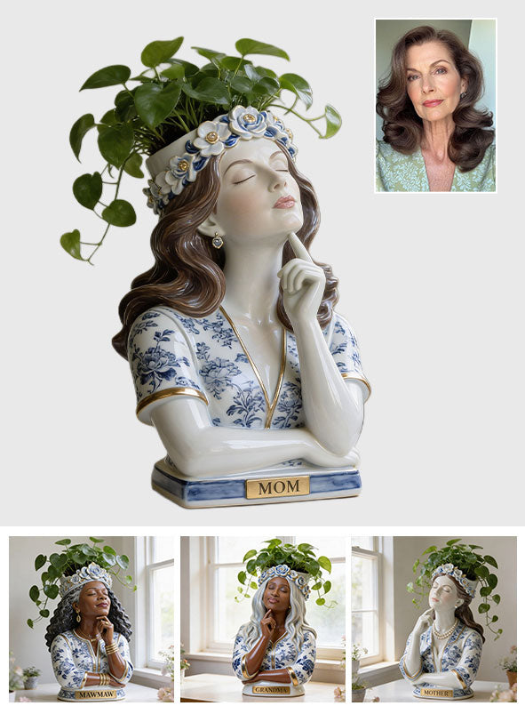 Custom Any Photo Best Gift For Mom/Grandma - Personalized Mother Acrylic Pot