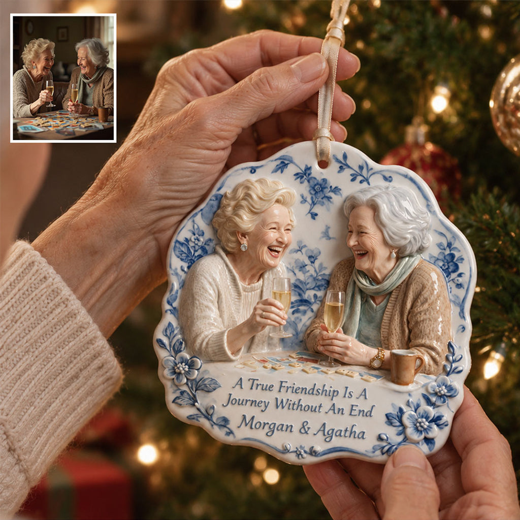 Besties Forever - Personalized Bestie Premium 3D Ornament