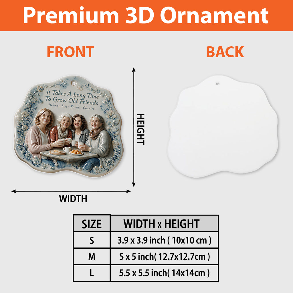 Besties Forever - Personalized Bestie Premium 3D Ornament