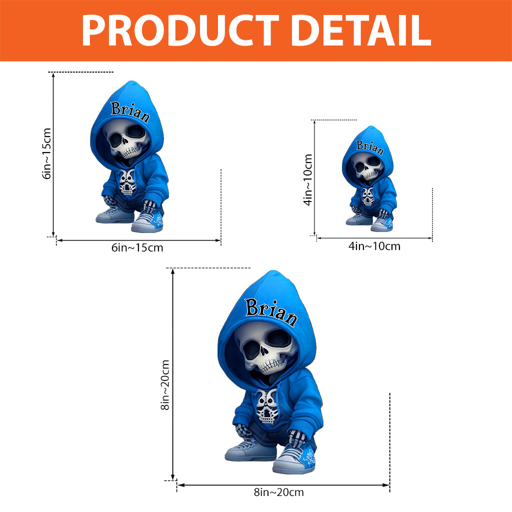 Cooler Totenkopf – Personalisierte Totenkopf-Acrylplakette in individueller Form