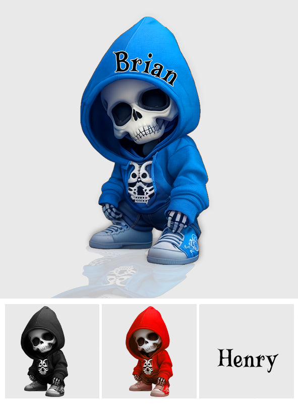 Cooler Totenkopf – Personalisierte Totenkopf-Acrylplakette in individueller Form