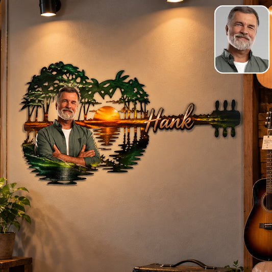Musik ist meine Seele - Personalisierte Gitarren Metall-Schild