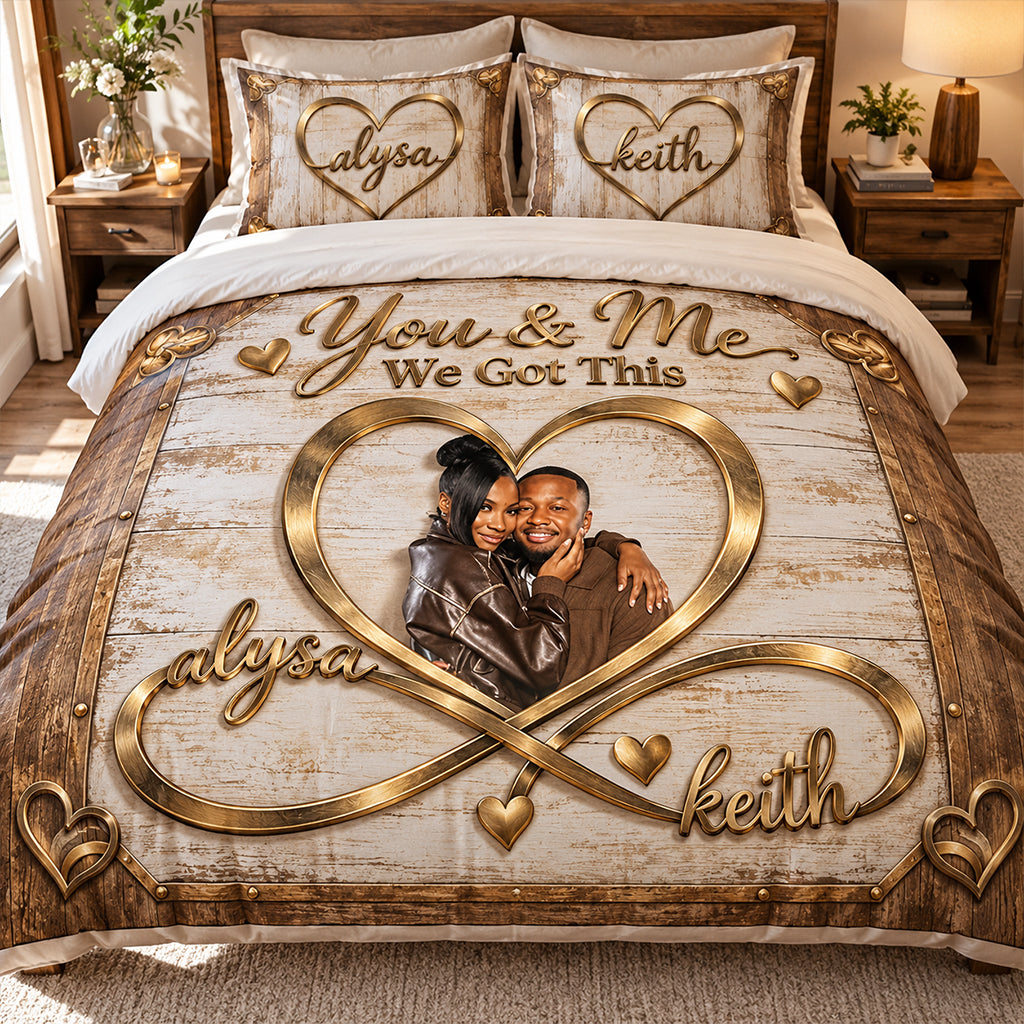I Love You Forever - Personalized Couple Bedding Set
