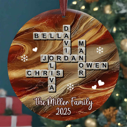 Scrabble-Kreuzworträtsel – Personalisierter Familienschmuck
